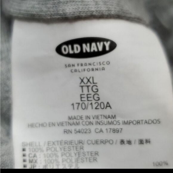 XXL OLD NAVY off white gray SHERPA FULL ZIP HOODIE HOODED SWEATSHIRT 2X - Picture 6 of 8